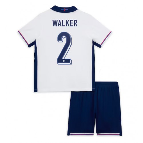 Dětský Fotbalový dres Anglie Kyle Walker #2 ME 2024 Domácí Krátký Rukáv (+ trenýrky)